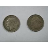 British Victorian Shillings 1884, in very fine condition 1865 Die 56 in near fine condition both