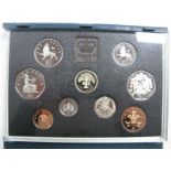 A Royal Mint United Kingdom Proof Coin Set, 1992, deluxe blue case, 1992/1993 dual dated EC fifty