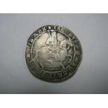 James I Halfcrown, toned, fine good, detail of horse and king thistle mint mark.