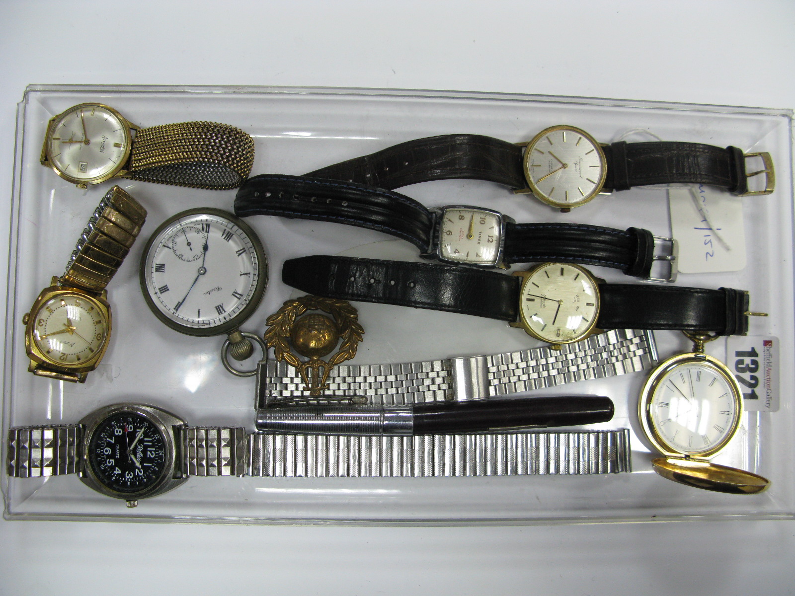 Blumus, Greenwood Geneve, Timex and Other Wristwatches, Nestor openface pocketwatch, H. Samuel