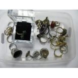Assorted Dress Rings, including coin inset, etc.