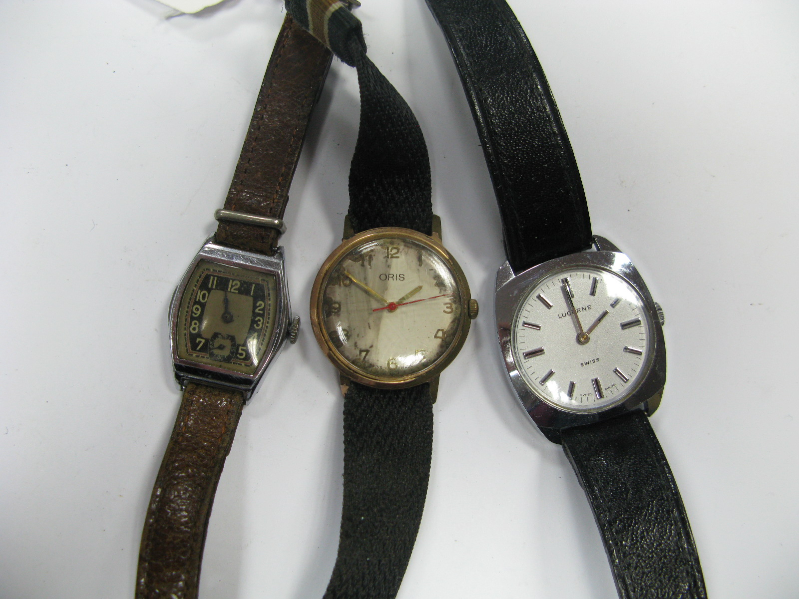 Lucerne; Vintage Gent's Wristwatch; together with an Oris gent's wristwatch and another. (3)