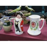 Beswick 'Behind Every Man' Water Jug, W.M. Stones Ltd, Cannon Ales stoneware jug, Wade Bass example.