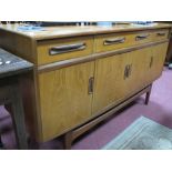 G. Plan Teak Sideboard, circa 1970's, with sectional drawer flanked by smaller drawers over four