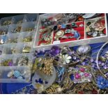 A Mixed Lot of Assorted Costume Jewellery, including Swarovski and other brooches, Nefertiti and