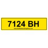 Personalised / Private Dateless Vehicle Registration Number Plate '7124 BH' on retention, transfer