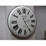 Large Enamelled Wall Clock 'Antiquite De Paris', 61cm diameter.