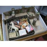 An Early XX Century Sectional Tinplate Toy Fort, Elastolin figures, animals and puzzles, etc:- One