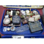 Tin, trinket box, pocket style and pendant watches, Halcyon Days and micromosiac pill boxes,