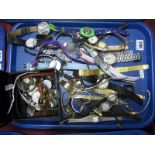 A Mixed Lot of Assorted Wristwatches, including Pulsar, Rio, Sekonda, etc; together with a box of