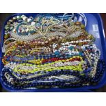 A Mixed Lot of Assorted Bead Necklaces:- One Tray