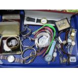 Assorted Ladies and Gent's Wristwatches, etc:- One Tray