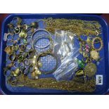 A Mixed Lot of Assorted Costume Jewellery, including rings, bangles, brooches and various chains,