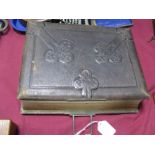 Late XIX Century Leather Bound Photo Album, with metal clasp containing period images.