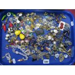 A Mixed Lot of Assorted Costume Earrings, including floral clip on, parrot drop, etc:- One Tray
