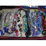 A Mixed Lot of Assorted Costume Jewellery, including imitation pearls, lace collarette, bangle