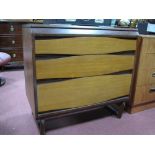 A 1960's Teak Chest of Drawers, with three graduated drawers.