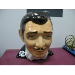 A Late 1970's Flesh Pots Pottery Bust of Clark Gable, designed by Morris Rushton for the Hollywood
