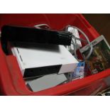 Three Ninetendo Wii Gaming Consoles, two white, one black, plus eight Nintendo DS hand held