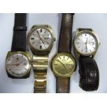 Vintage Retro Helbros Self Winding Gent's Wristwatch, Rotary, Accurist and Tissot Seastar Seven. (