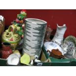 Italian Fruit Table Centre, stick stand, wash set, etc:- Two Boxes