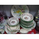 Spode 'Chinese Rose' Dinnerware, twenty-eight pieces; together with a Mason's 'South Seas' plate.