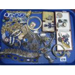 Assorted Costume Jewellery, including bracelets, necklaces, pendants, bangles, etc:- One Tray