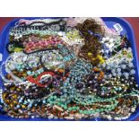 A Large Selection of Costume Bead Necklaces:- One Tray