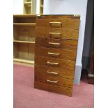 A Chest of Drawers, with brass corners, eight drawers.
