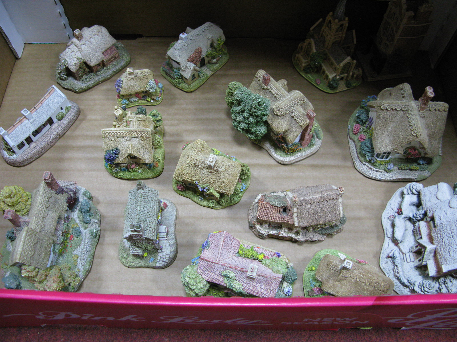 Sixteen Lilliput Lane Dwellings, including 'Jeweller', 'Frosty Morning', 'Birthday Party', 'The