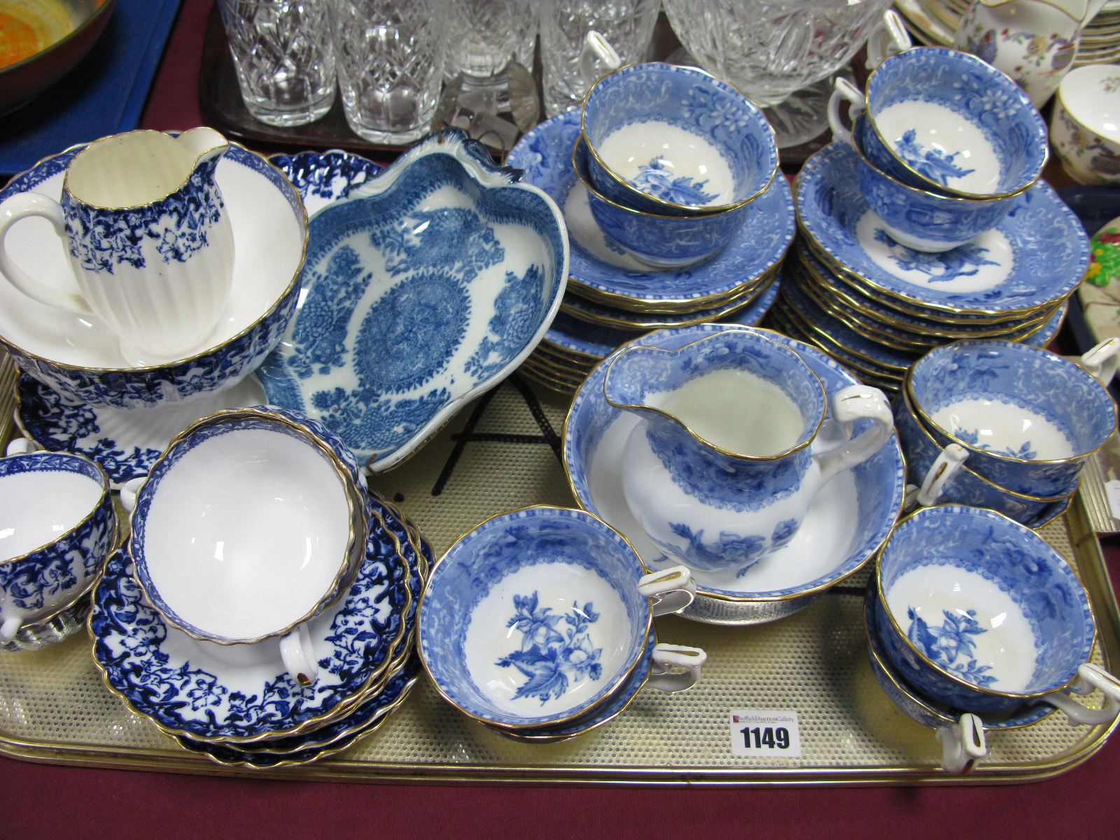 Copeland Spode 'Spode's Camilla' Tea Ware, of thirty six pieces, other Copeland, XIX Century blue