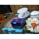 Losal Dinner Ware, Minton 'Shalimar' cake stand, scales, glasses, Macintosh style photo frame, etc:-