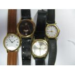 A c.1970's Buler Jump Hour Gent's Wristwatch, Ingersoll and other gent's wristwatches. (4)