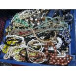 A Mixed Lot of Costume Bead Necklaces:- One Tray