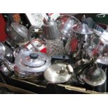 A Mixed Lot of Assorted Plated Ware, including claret jug, three piece tea set, further tea ware,