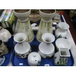 Radford Pottery Vases and Jam Pot:- One Tray