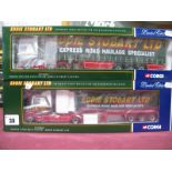 Two Corgi 1:50th Scale Diecast Model Eddie Stobart Liveried Commercial Vehicles, #CC12901 Scania