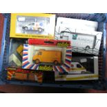 Six Diecast Model Vehicles, by WSI, Corgi, Solido, Vitesse, all Scandinavian Postal liveries