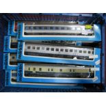 One Item Marklin 'HO Gauge DB Railways Express Coaches, parcel/post van noted, condition good, all