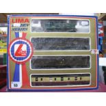 A "OO" Scale GWR Train Set by Lima, comprising 0-6-0 Saddle Tank, Palethorpes, Eight Wheel Coach and