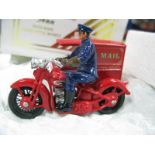 Autocraft #C5420 54mm Hand Made White Metal Model U.S. Mailman on Motorcycle with Sidecar, 'U.S.