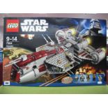 A Lego #7964 Star Wars Republic Frigate Set, some parts in unopend sealed bags, instruction booklet,