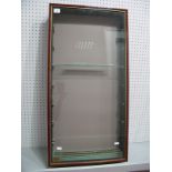 A Wall Mounted Display Cabinet, with glass shelves 82cm x 43cm x 8cm deep.