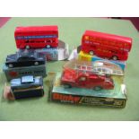 Dinky No. 282 - Land Rover Fire Appliance, very good, boxed, box poor, Moko Matchbox No. 44 Rolls