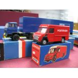 Two Lion Toys Diecast Model Vehicles, NR. 69 DAF Trucks Eurotrailer 'PTT RAC', NR. 55 Lion Car