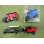 Four Modern White Metal Kit Built Model Vehicles, all Royal Mail or Post Office Telephones GR