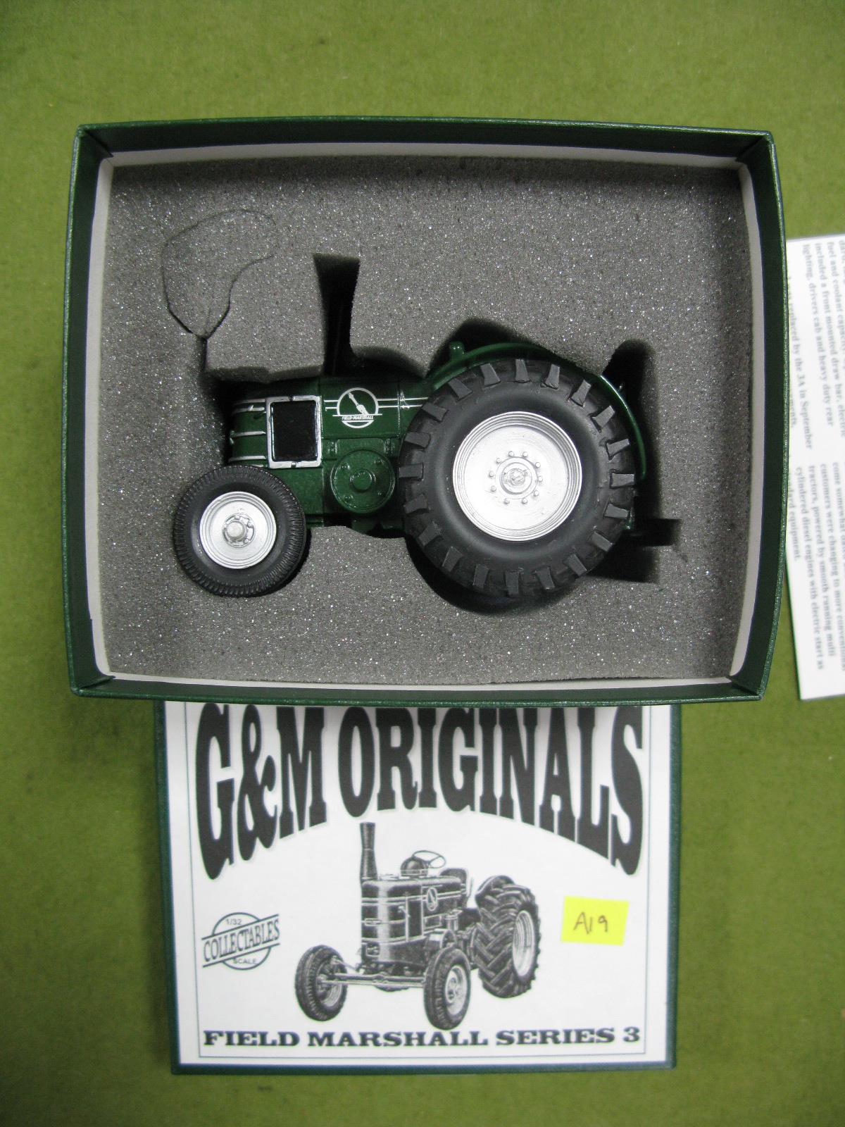 A Boxed G and M Originals Diecast Model Field Marshall Series 3 Tractor 'Green'.