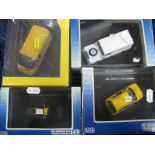 Four 1:43rd Scale Diecast Model Vehicles, by Universal Hobbies, Norev, all with French "La Poste"