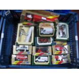 Eleven Diecast Model Vehicles, Aircraft, by Matchbox, Tomica and other, many Australian Post themes,