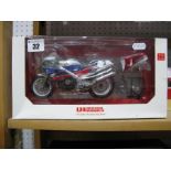 A Universal Hobbies 1:12th Scale Diecast Model Honda RC30 Joey Dunlop # Isle of Man TT F1 Winner,